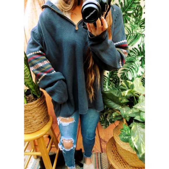 Vintage Sweaters - Vintage fair isle cozy oversized boyfriend sweater 🌲